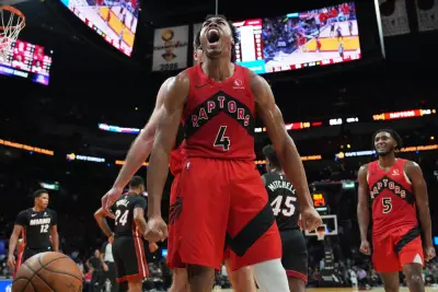 Raptors rompen racha de cuatro derrotas con victoria 106-96 sobre Heat